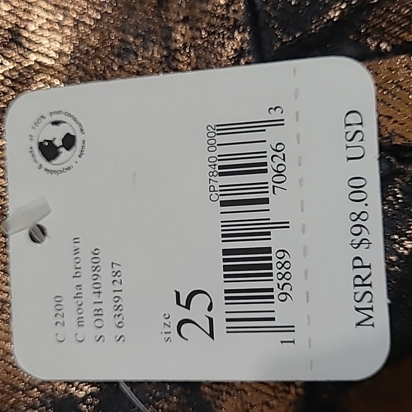 FREE PEOPLE METALLIC JEANS - Picture 10 of 10